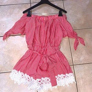 Striped romper
